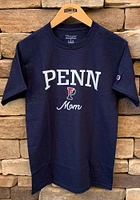 Champion Pennsylvania Quakers Womens Navy Blue Mom Short Sleeve T-Shirt