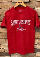 Champion Saint Josephs Hawks Womens Cardinal Grandma Short Sleeve T-Shirt