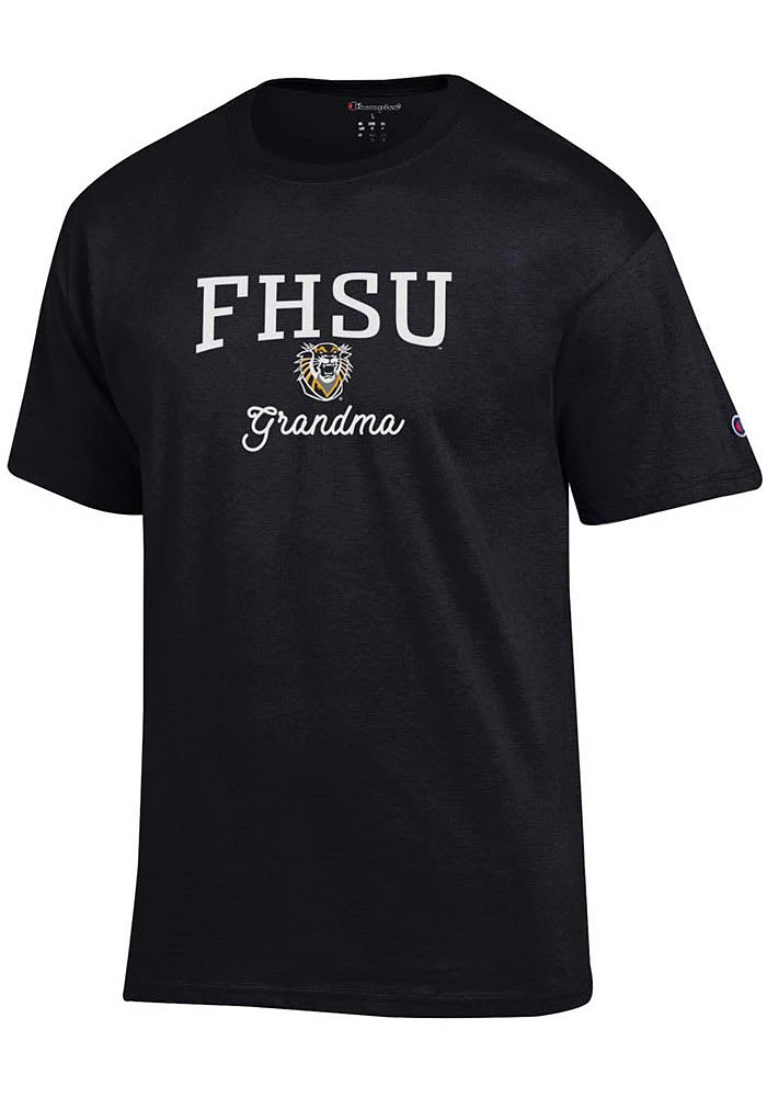 Champion Fort Hays State Tigers Womens Black Grandma Short Sleeve T-Shirt