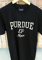 Champion Purdue Boilermakers Womens Black Mom Short Sleeve T-Shirt