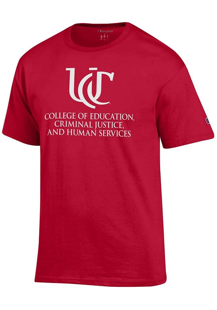 Champion Cincinnati Bearcats Red College of Human Services Short Sleeve T Shirt