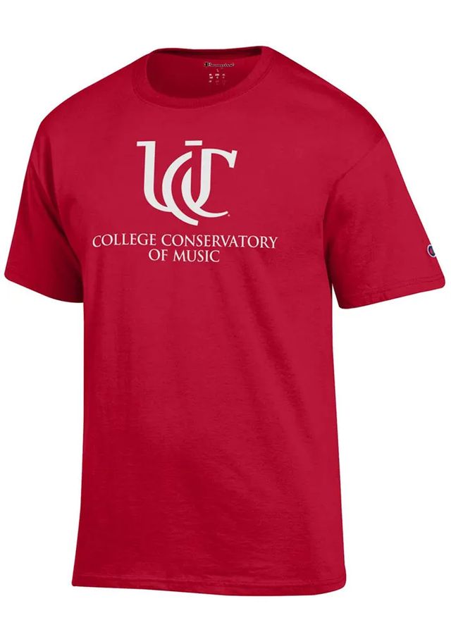 Champion Cincinnati Bearcats Red College Conservatory of Music Short Sleeve T Shirt