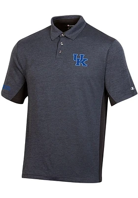 Champion Kentucky Wildcats Mens Black Stadium Two Tone Short Sleeve Polo