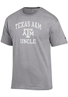 Champion Texas A&M Aggies Grey Uncle Number One Graphic Short Sleeve T Shirt