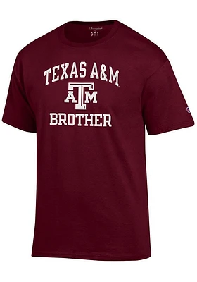 Champion Texas A&M Aggies Maroon Brother Number One Graphic Short Sleeve T Shirt