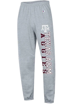 Champion Texas A&M Aggies Mens Grey Closed Bottom Sweatpants