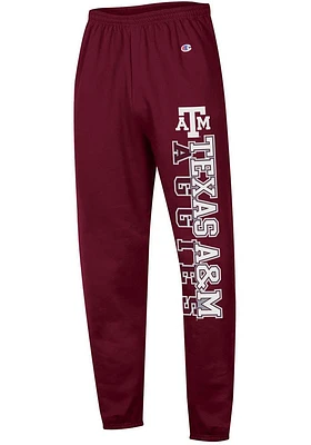 Champion Texas A&M Aggies Mens Maroon Closed Bottom Sweatpants