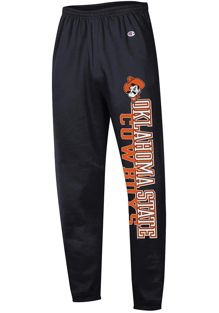 Champion Oklahoma State Cowboys Mens Black Closed Bottom Sweatpants