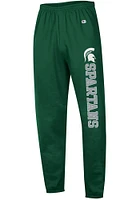 Champion Michigan State Spartans Mens Green Banded Bottom Sweatpants