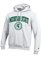 Champion Michigan State Spartans Mens White Seal Long Sleeve Hoodie