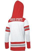 Champion Ohio State Buckeyes Mens White Super Fan Hockey Long Sleeve Hoodie