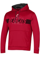 Champion Cincinnati Bearcats Mens Red Stadium Fleece Design Hood