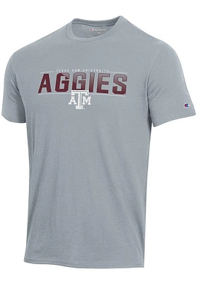 Champion Texas A&M Aggies Grey Stadium Short Sleeve T Shirt