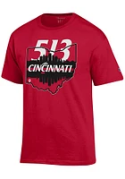 Champion Cincinnati Bearcats Red 513 Day Event Short Sleeve T Shirt