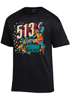Champion Cincinnati Bearcats Black 513 Day Short Sleeve T Shirt