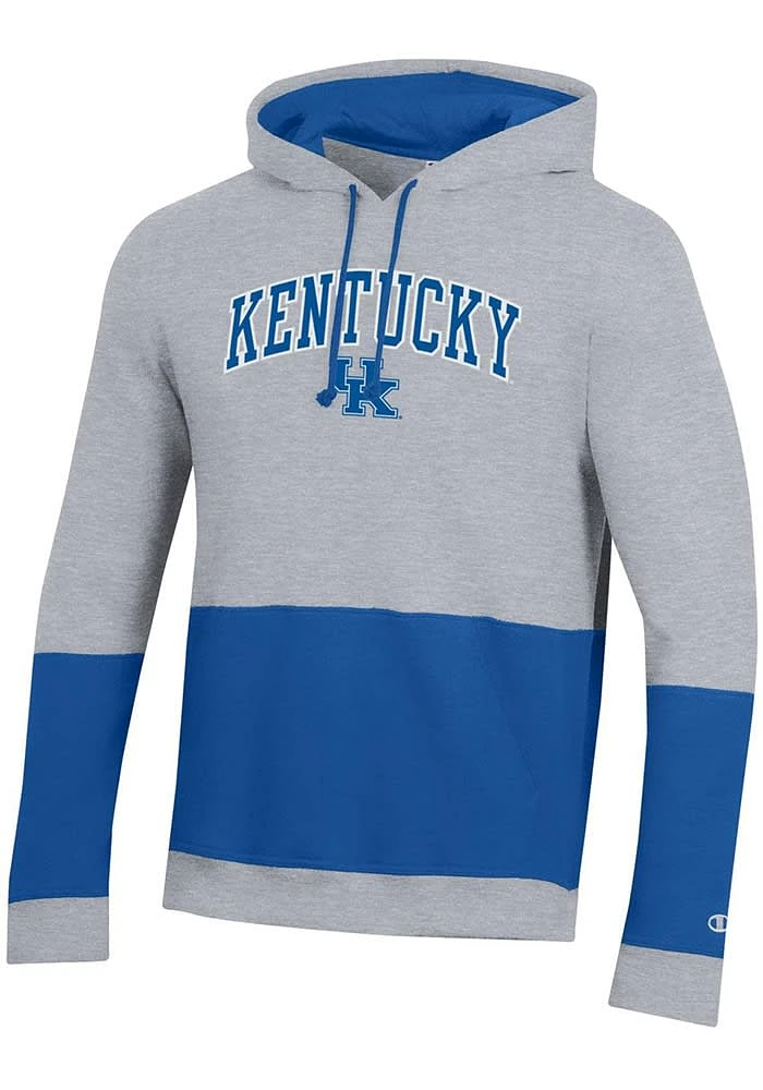 Champion Kentucky Wildcats Mens Grey Big Stripe Long Sleeve Hoodie