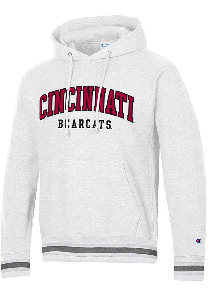 Champion Cincinnati Bearcats Mens Grey Higher Ed Long Sleeve Hoodie