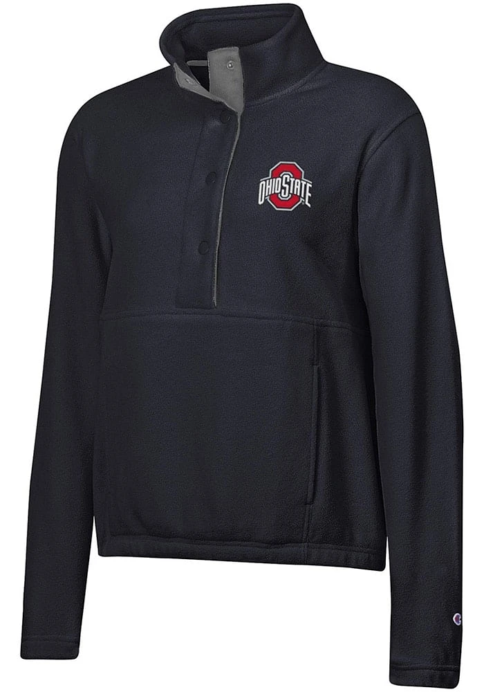 Champion Ohio State Buckeyes Womens Black Explorer 1/4 Zip Pullover