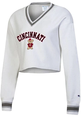 Champion Cincinnati Bearcats Womens RW Cropped Crew Sweatshirt