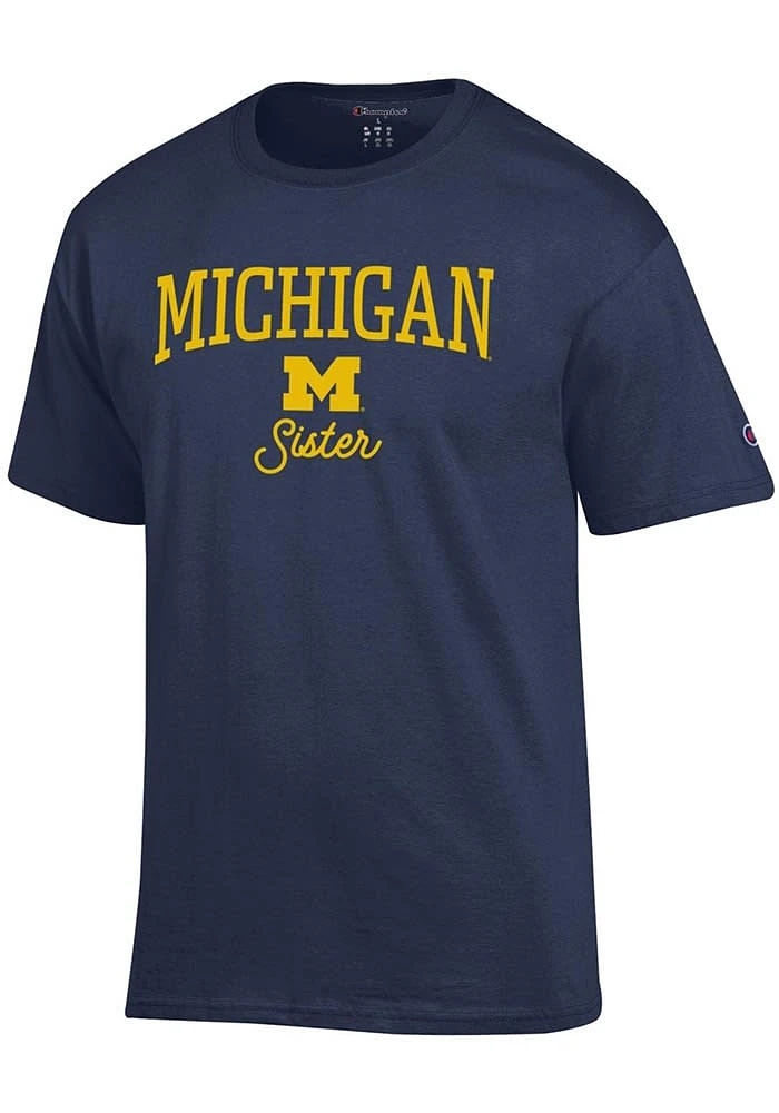 Champion Michigan Wolverines Womens Blue Sister Short Sleeve T-Shirt