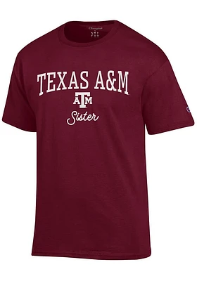Champion Texas A&M Aggies Womens Maroon Sister Short Sleeve T-Shirt