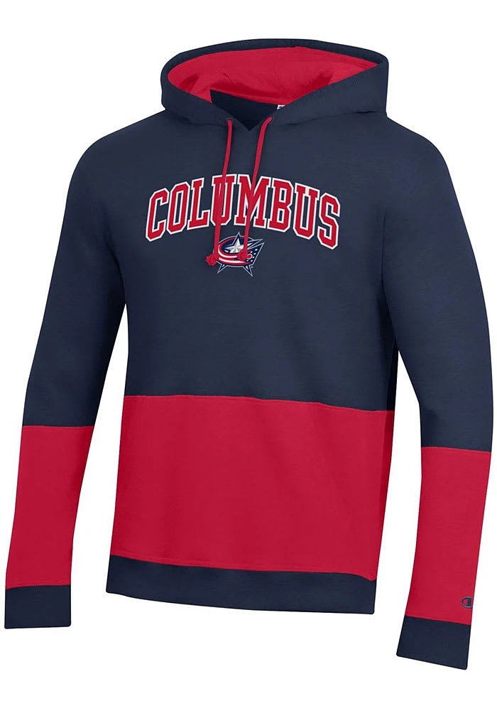 Champion Columbus Blue Jackets Mens Super Fan Fashion Hood