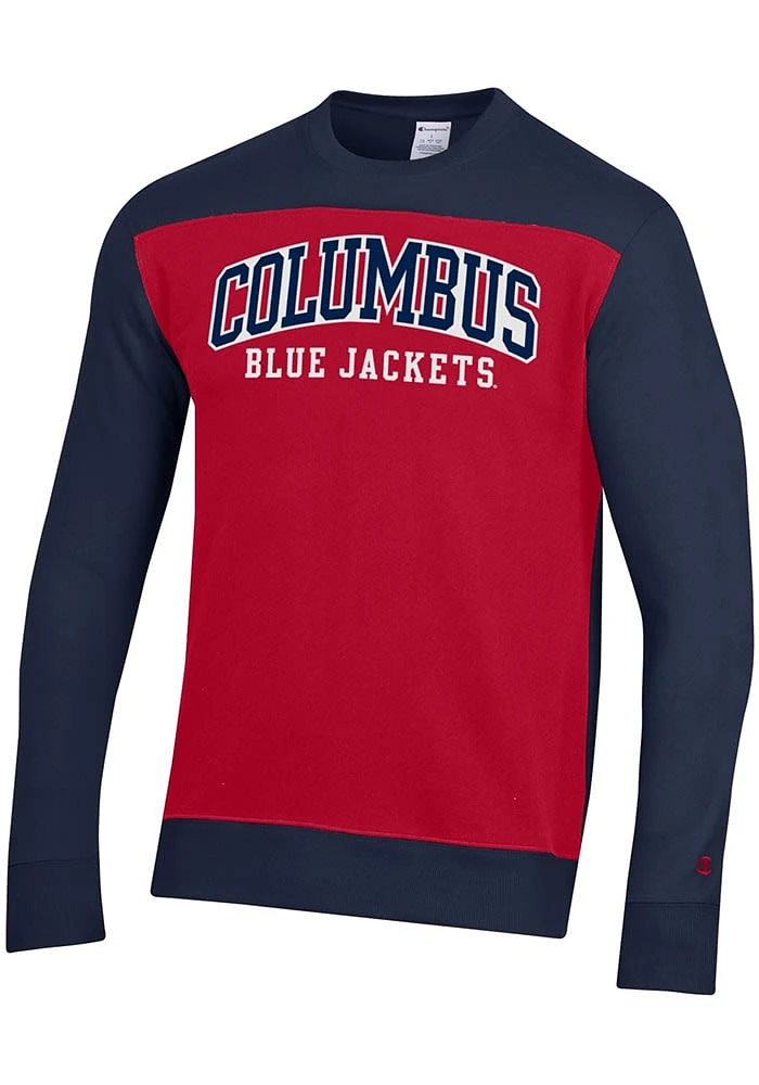 Champion Columbus Blue Jackets Mens Navy Super Fan Long Sleeve Fashion Sweatshirt