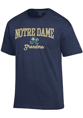 Champion Notre Dame Fighting Irish Womens Navy Blue Grandma Short Sleeve T-Shirt