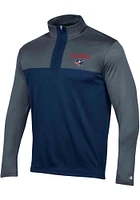 Champion Columbus Blue Jackets Mens Navy POLY FLEECE Long Sleeve Qtr Zip Pullover