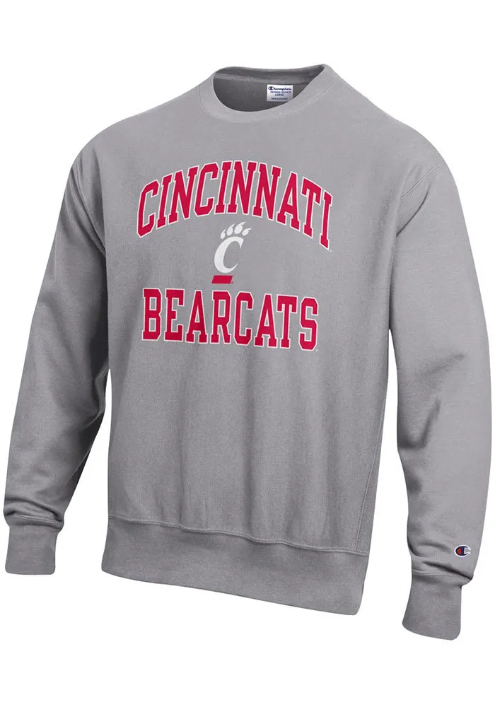 Champion Cincinnati Bearcats Mens Number One Graphic Long Sleeve Crew Sweatshirt