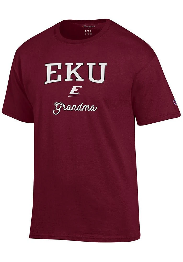 Champion Eastern Kentucky Colonels Womens Maroon Grandma Short Sleeve T-Shirt