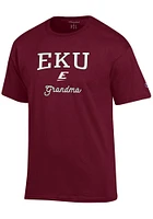 Champion Eastern Kentucky Colonels Womens Maroon Grandma Short Sleeve T-Shirt