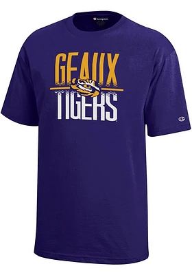 Champion LSU Tigers Youth Purple Geaux Short Sleeve T-Shirt