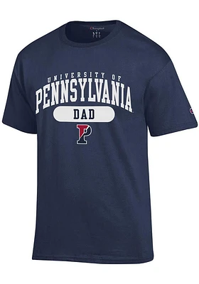 Champion Pennsylvania Quakers Navy Blue Dad Pill Short Sleeve T Shirt