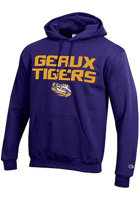 Champion LSU Tigers Mens Stacked Slogan Long Sleeve Hoodie