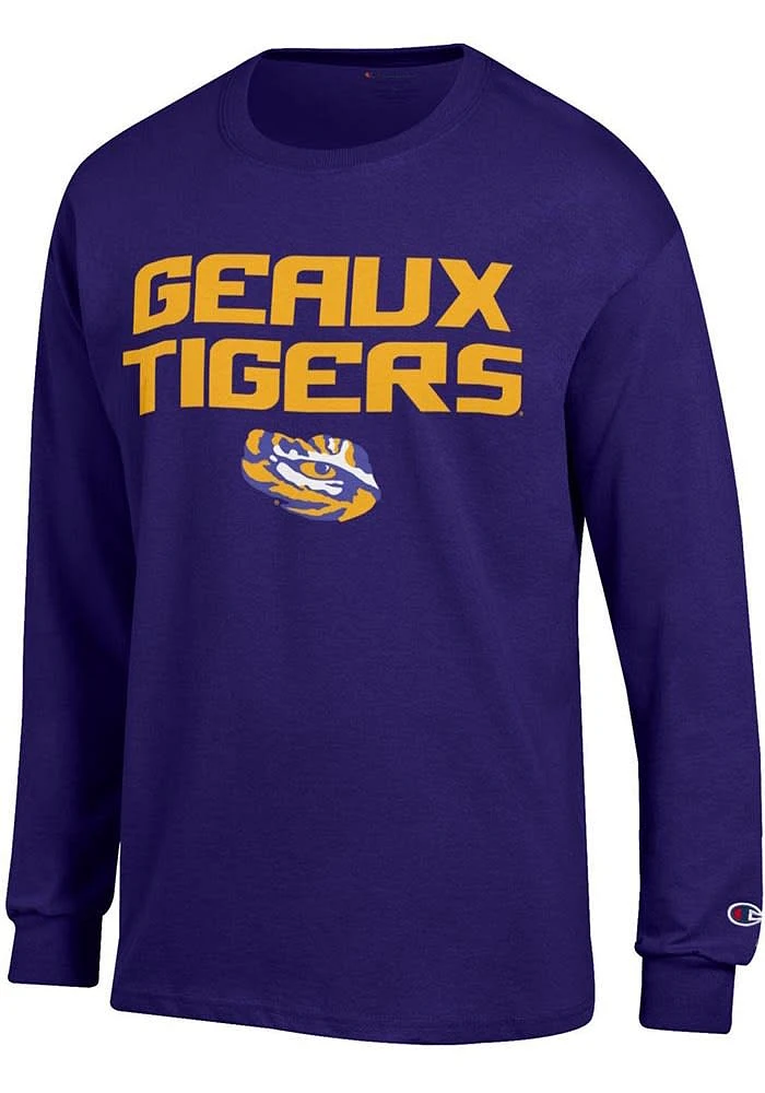 Champion LSU Tigers Stacked Slogan Long Sleeve T Shirt