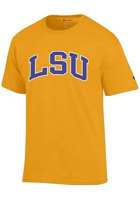 Champion LSU Tigers Gold Arch Name Short Sleeve T Shirt