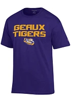 Champion LSU Tigers Stacked Slogan Short Sleeve T Shirt