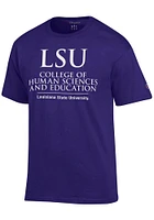 Champion LSU Tigers College of Human Sciences and Education Short Sleeve T Shirt