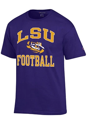 Champion LSU Tigers Purple Number One Football Short Sleeve T Shirt