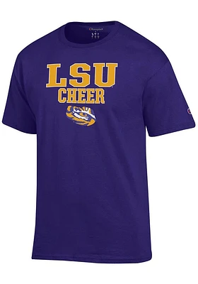 Champion LSU Tigers Stacked Cheer Short Sleeve T Shirt