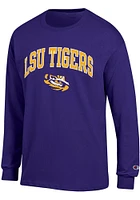 Champion LSU Tigers Purple Arch Mascot Long Sleeve T Shirt