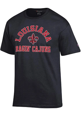 Champion Louisiana Ragin' Cajuns Black Number One Design Short Sleeve T Shirt