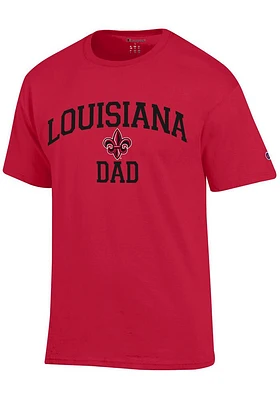 Champion Louisiana Ragin' Cajuns Red Dad Number One Short Sleeve T Shirt