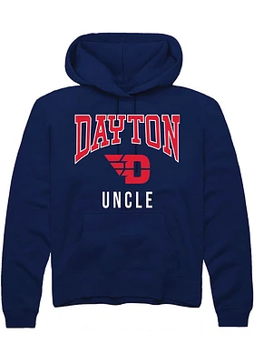 Rally Dayton Flyers Mens Navy Blue Uncle Long Sleeve Hoodie