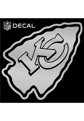 Kansas City Chiefs 6x6 Metallic Auto Decal - Silver