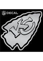 Kansas City Chiefs 6x6 Metallic Auto Decal - Silver