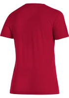 Adidas Indiana Hoosiers Womens Red Script Logo Blend Short Sleeve T-Shirt