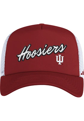 Adidas Indiana Hoosiers Foam Trucker Adjustable Hat - Red