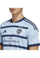 Sporting Kansas City Mens Adidas Authentic Soccer Home Jersey - Blue